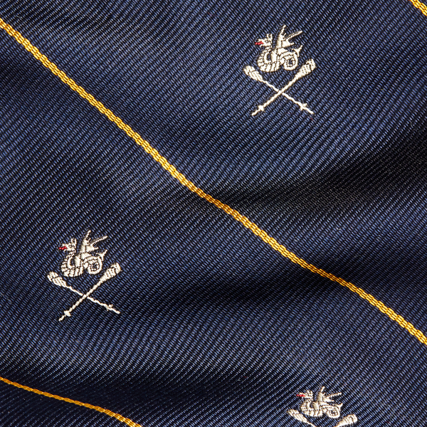 Navy/Gold Vintage-Inspired Silk Club Tie Polo Ralph Lauren 3