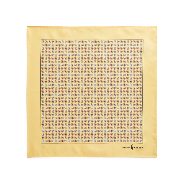 Buff Silk Foulard Pocket Square Polo Ralph Lauren 2