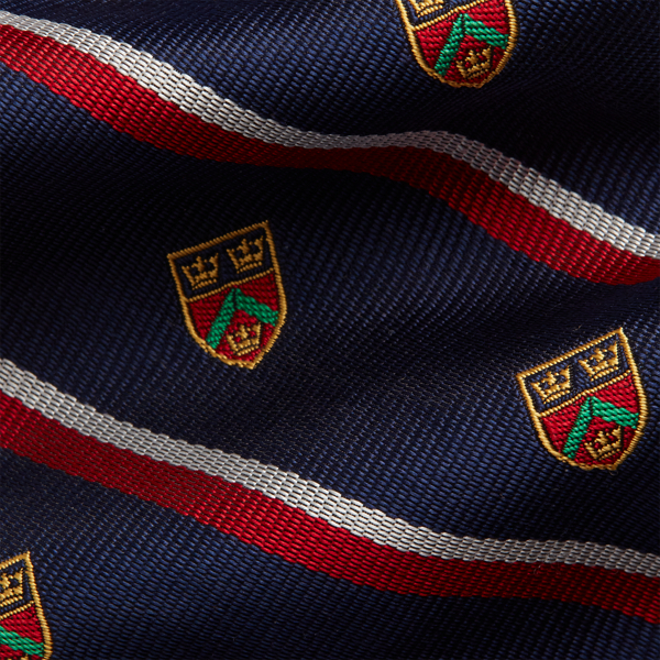 Navy Striped Silk Club Tie Polo Ralph Lauren 3