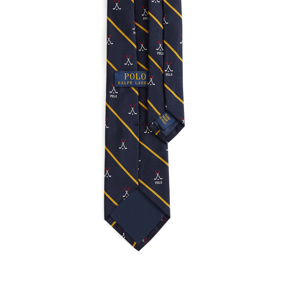 Navy Striped Silk Golf-Club Tie Polo Ralph Lauren 2