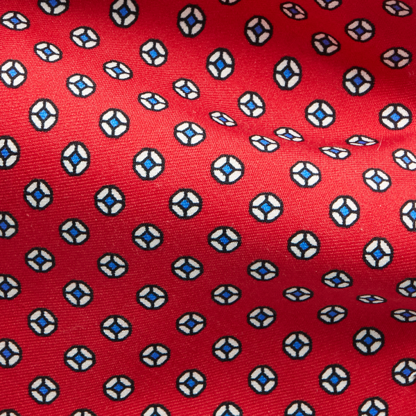 Red Circle Silk Foulard Tie Polo Ralph Lauren 3