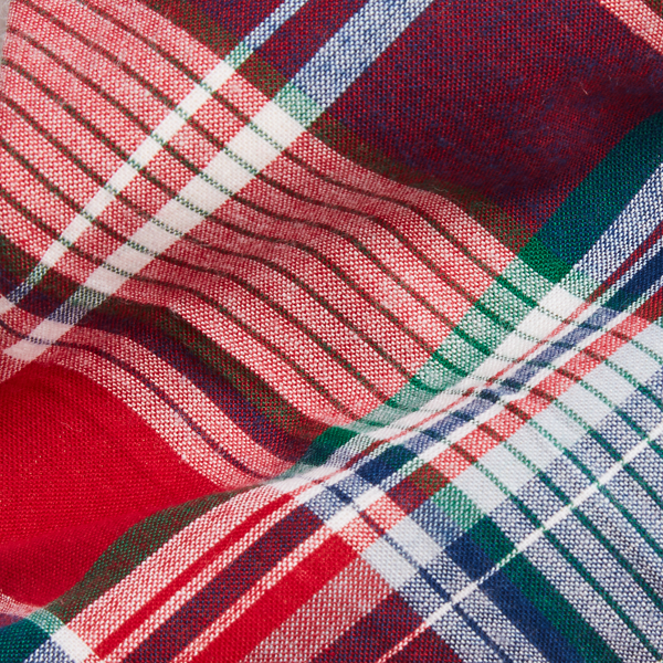 Red Multi Plaid Linen Tie Polo Ralph Lauren 3