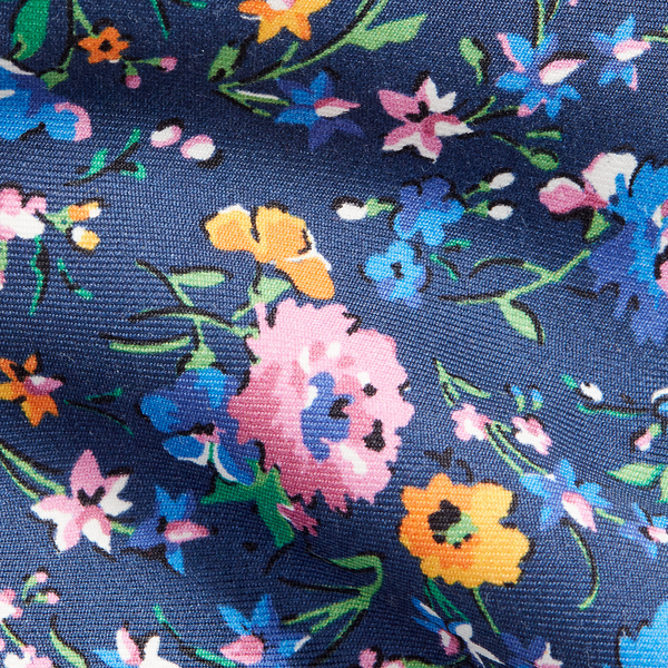 Navy Floral Silk Narrow Tie Polo Ralph Lauren 3