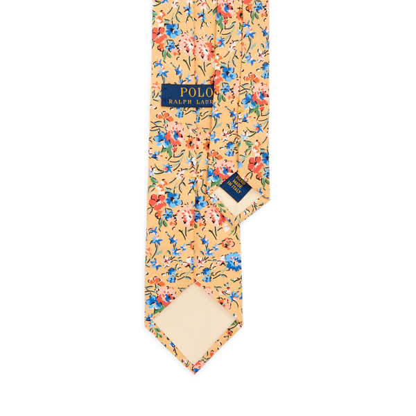 Yellow Floral Silk Narrow Tie Polo Ralph Lauren 2