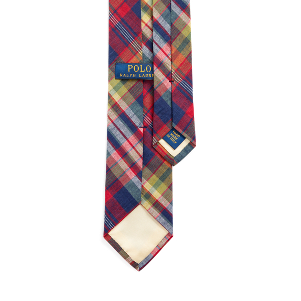 Red Multi Plaid Narrow Tie Polo Ralph Lauren 2