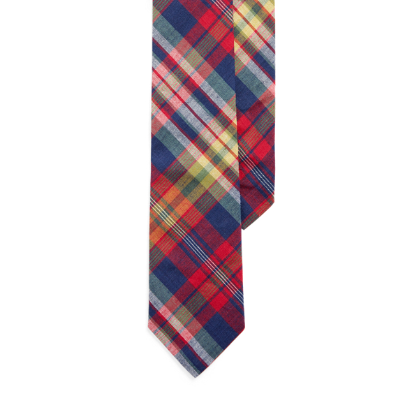 Plaid Narrow Tie Polo Ralph Lauren w 1