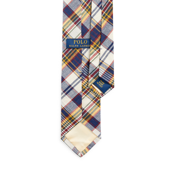 Cream/Yellow Multi Plaid Narrow Tie Polo Ralph Lauren 2