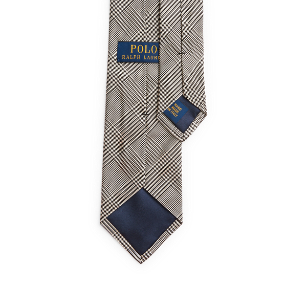 Black/White Glen Plaid Silk Tie Polo Ralph Lauren 2