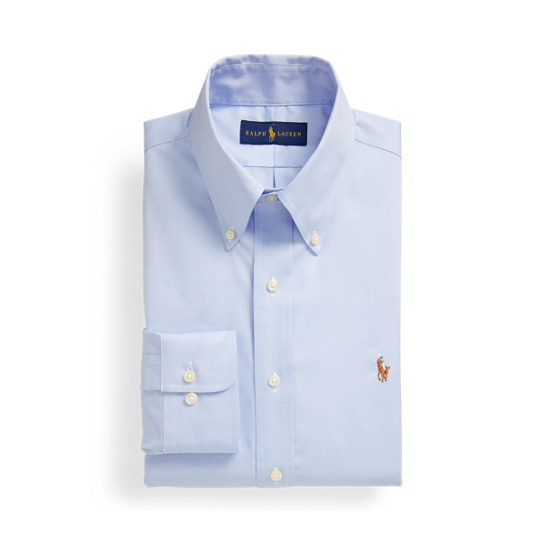 Light Blue/White Custom Fit Oxford Shirt Polo Ralph Lauren 2