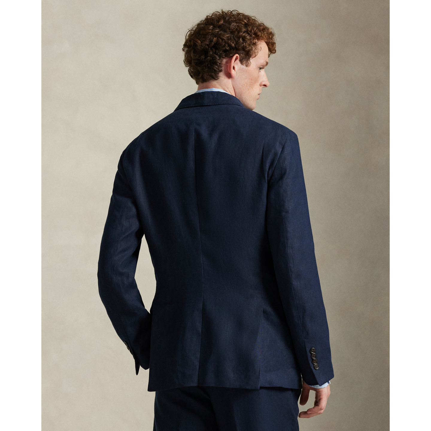Мужской пиджак Polo Ralph Lauren Polo Soft Tailored Fit Linen Suit, цвет: Тёмный тёмно-синий — фото 2