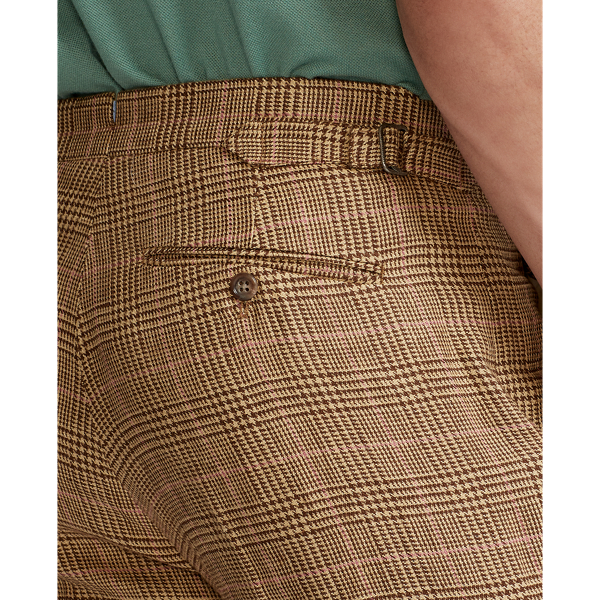 Camel/Tan Glen Plaid Linen Suit Trouser Polo Ralph Lauren 6