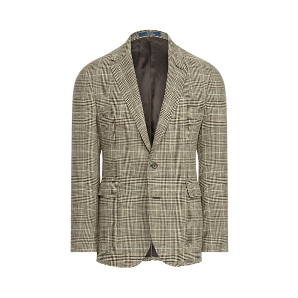 Polo Glen Plaid Linen Suit Jacket