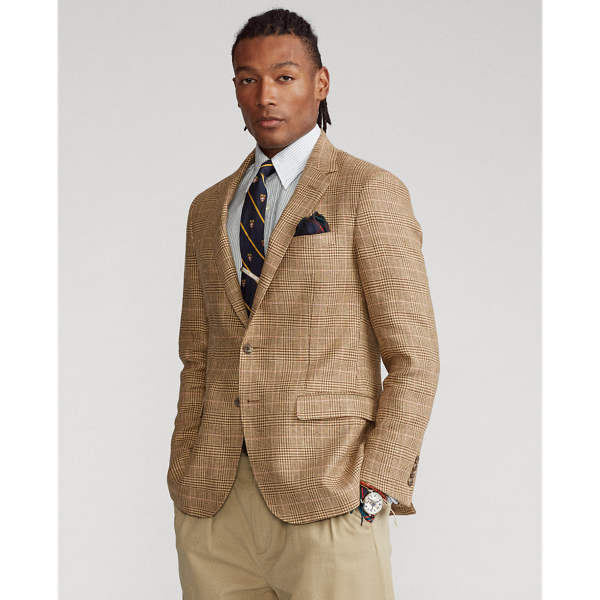 Polo Glen Plaid Linen Suit Jacket