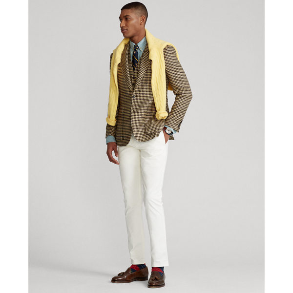 Brown/Tan The RL67 Houndstooth Tweed Jacket Polo Ralph Lauren 4