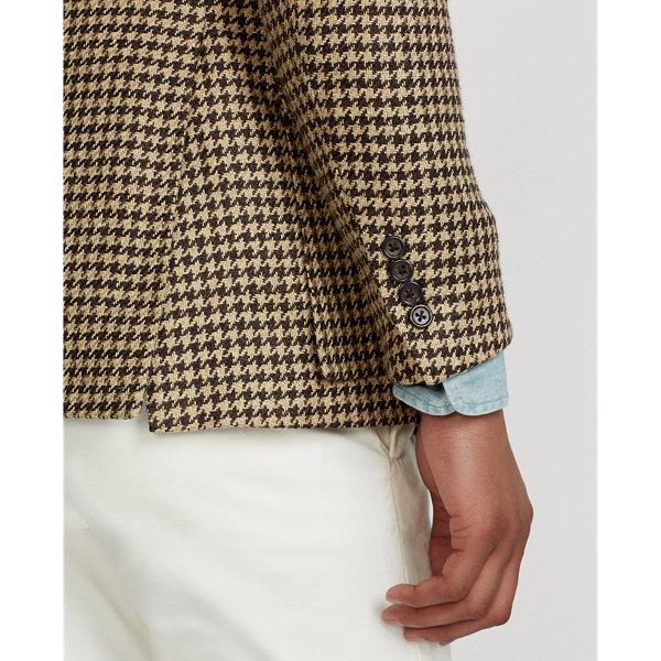 Brown/Tan The RL67 Houndstooth Tweed Jacket Polo Ralph Lauren 7