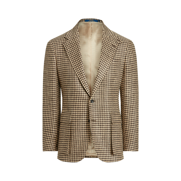 Brown/Tan The RL67 Houndstooth Tweed Jacket Polo Ralph Lauren 2