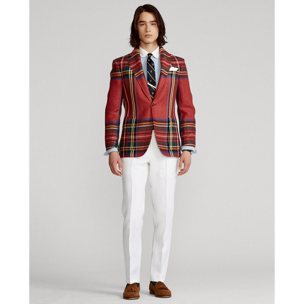 Red Multi The RL67 Tartan Linen Jacket Polo Ralph Lauren 4