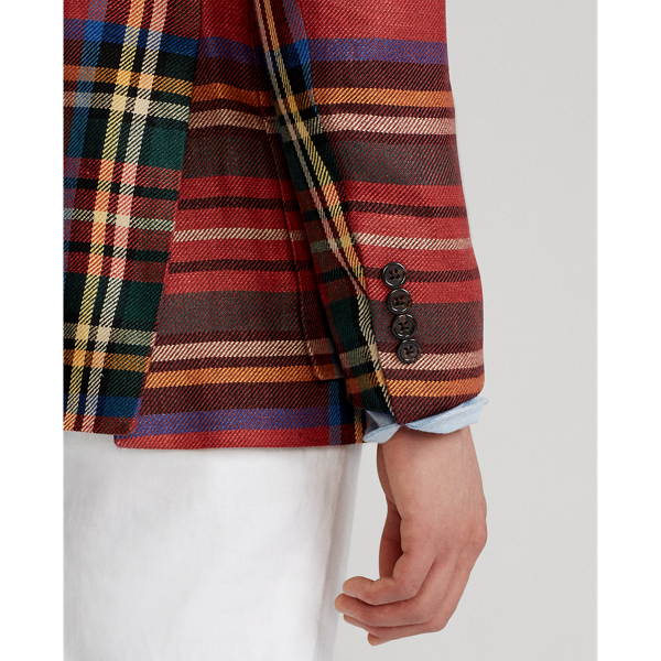 Red Multi The RL67 Tartan Linen Jacket Polo Ralph Lauren 7
