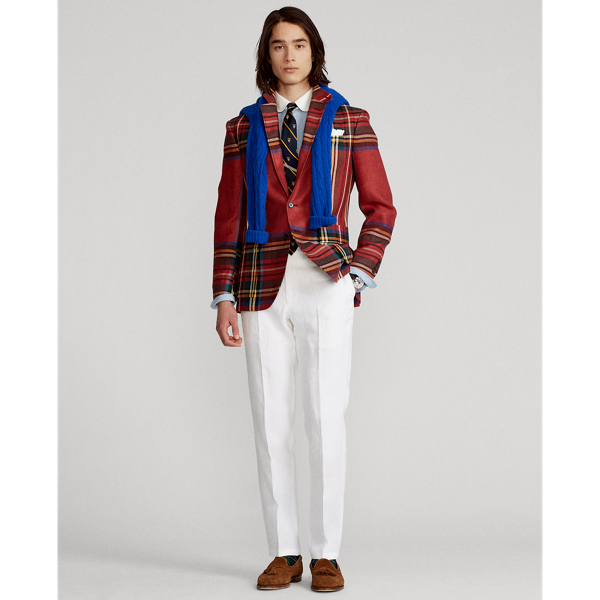 Red Multi The RL67 Tartan Linen Jacket Polo Ralph Lauren 8