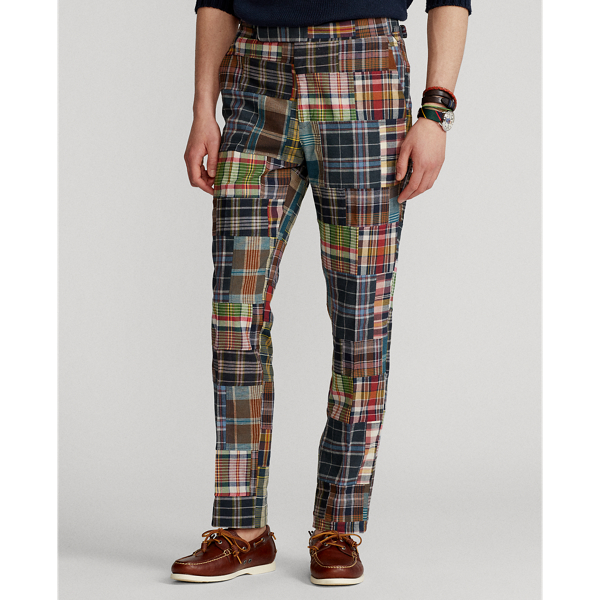 Patchwork Indigo Plaid Patchwork Trouser Polo Ralph Lauren 4