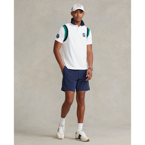 Ceramic White Multi Wimbledon Custom Slim Terry Polo Shirt Polo Ralph Lauren 4