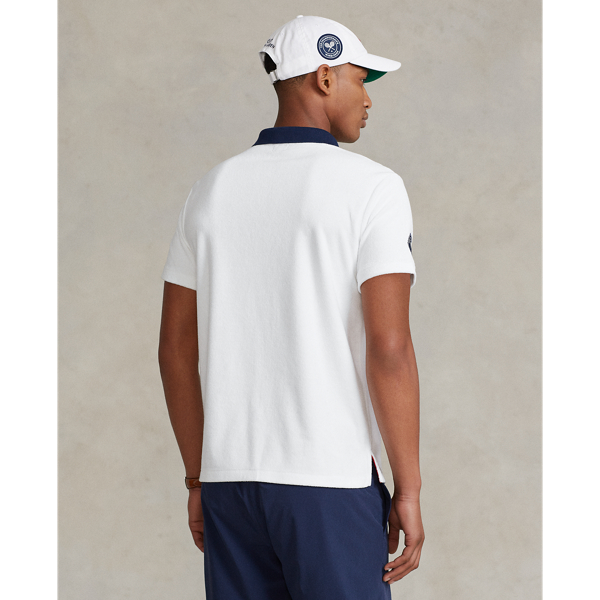 Ceramic White Multi Wimbledon Custom Slim Terry Polo Shirt Polo Ralph Lauren 5
