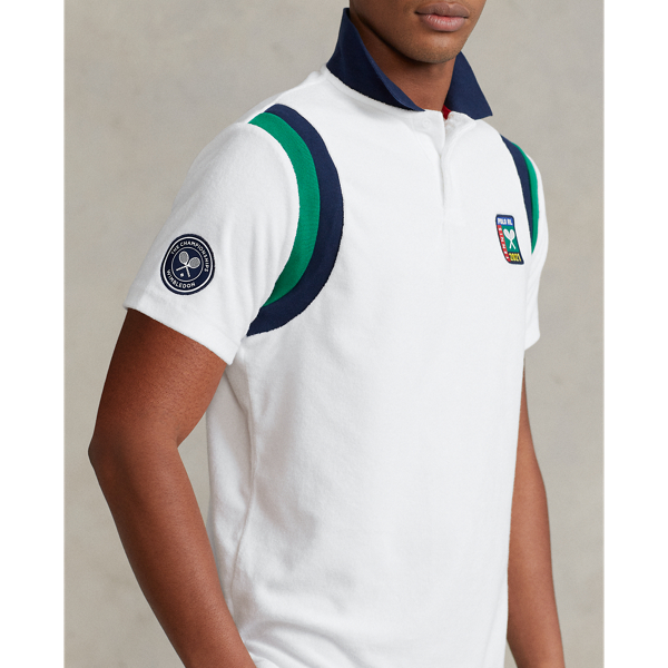 Ceramic White Multi Wimbledon Custom Slim Terry Polo Shirt Polo Ralph Lauren 6