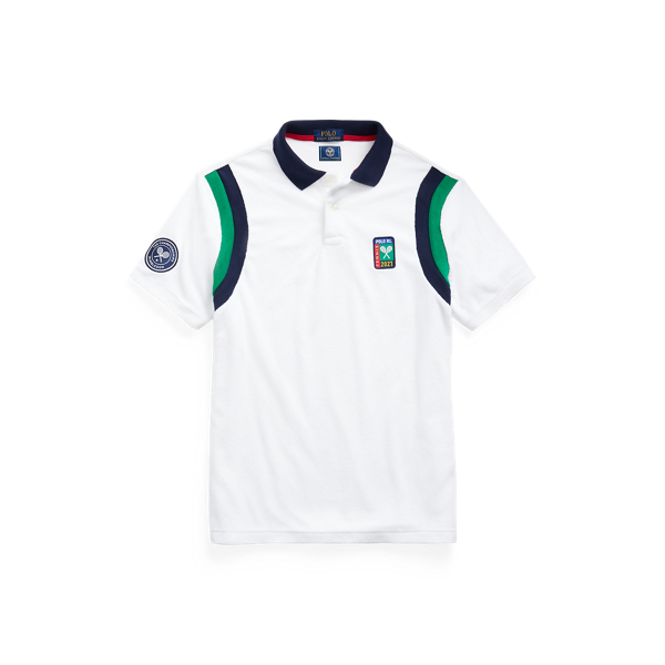 Ceramic White Multi Wimbledon Custom Slim Terry Polo Shirt Polo Ralph Lauren 2