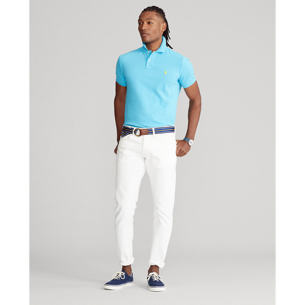 Lindsay Blue The Iconic Mesh Polo Shirt Big & Tall 3