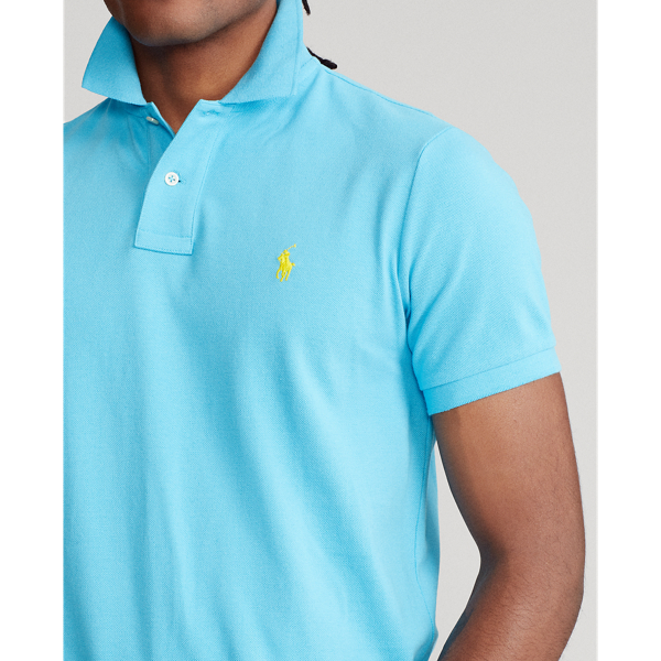 Lindsay Blue The Iconic Mesh Polo Shirt Big & Tall 5