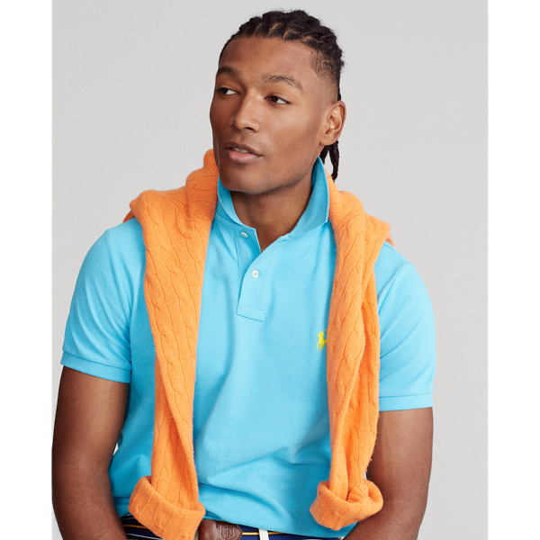 Lindsay Blue The Iconic Mesh Polo Shirt Big & Tall 6
