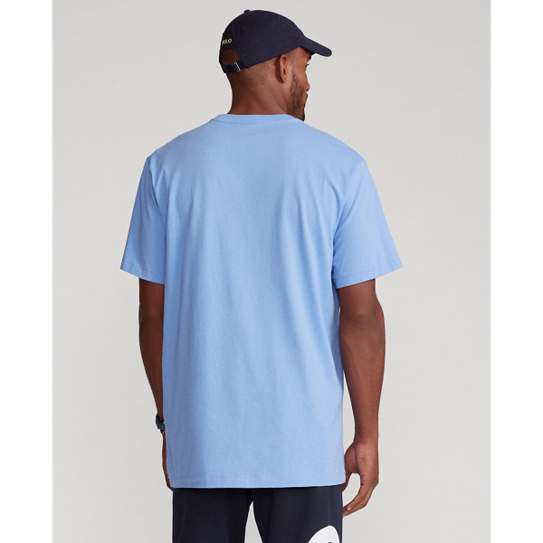 Cabana Blue Jersey Crewneck T-Shirt Big & Tall 5