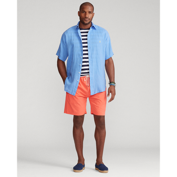 Harbour Island Blue Lightweight Linen Shirt Big & Tall 4