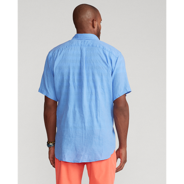 Harbour Island Blue Lightweight Linen Shirt Big & Tall 5