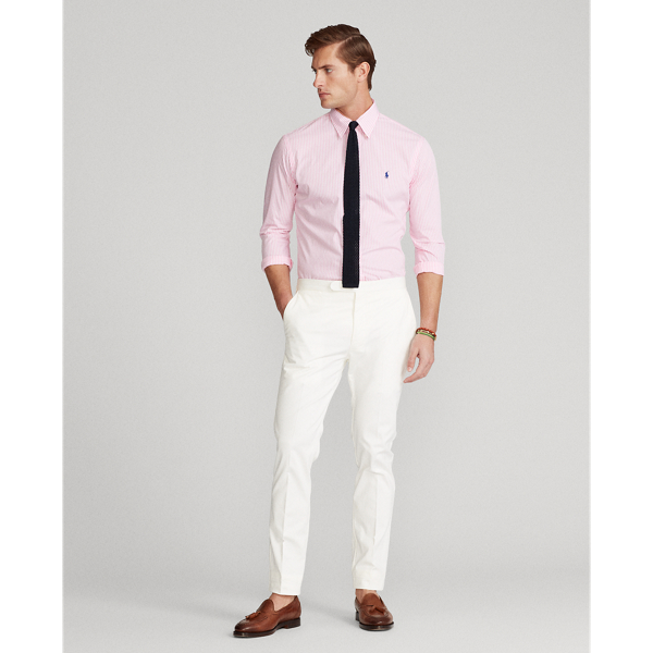 Pink/White Striped Poplin Shirt Big & Tall 3