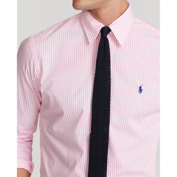 Pink/White Striped Poplin Shirt Big & Tall 5