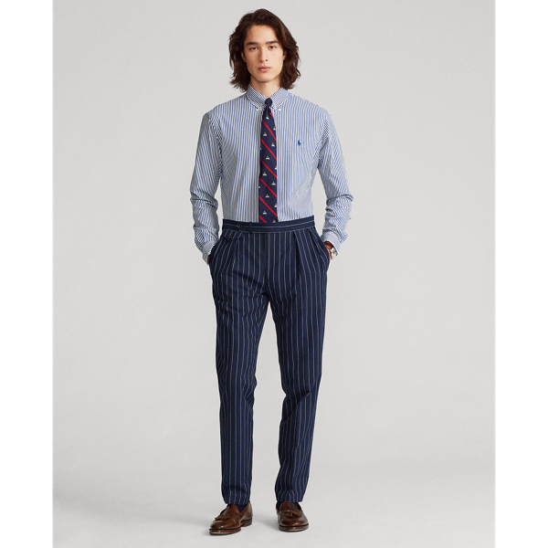 Navy/White Striped Poplin Shirt Big & Tall 4