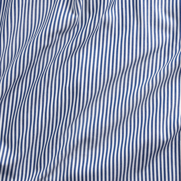 Navy/White Striped Poplin Shirt Big & Tall 7