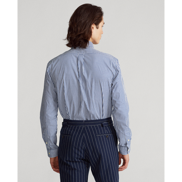 Navy/White Striped Poplin Shirt Big & Tall 5