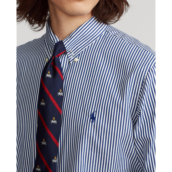 Navy/White Striped Poplin Shirt Big & Tall 6