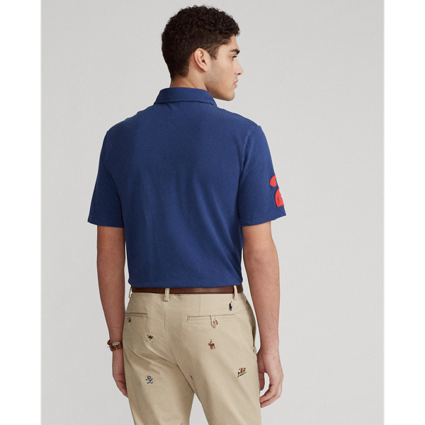Freshwater Multi Banner-Stripe Mesh Polo Shirt Big & Tall 5