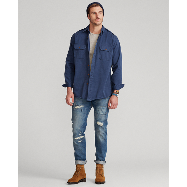 Boston Navy Twill Overshirt Big & Tall 4