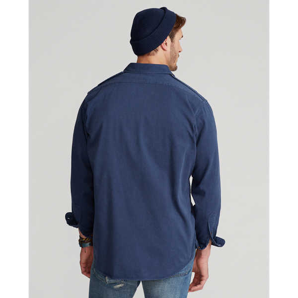 Boston Navy Twill Overshirt Big & Tall 5
