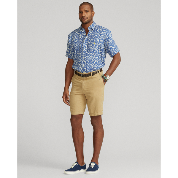 Montauk Monkey Print Linen Shirt Big & Tall 4