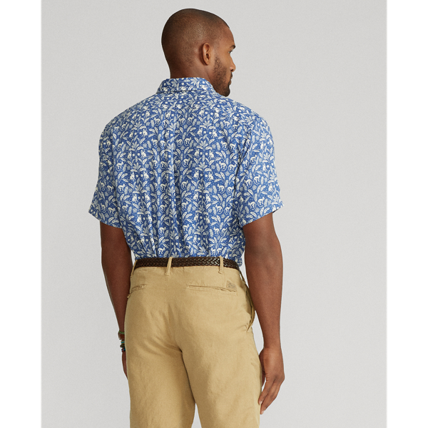 Montauk Monkey Print Linen Shirt Big & Tall 5