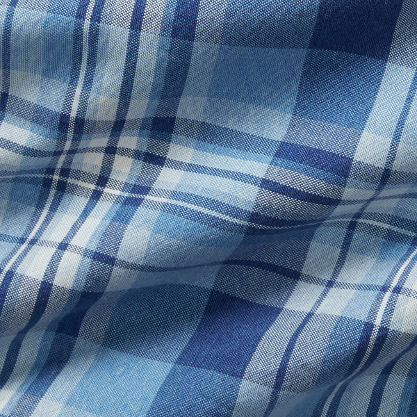 Blue/White Plaid Oxford Shirt Big & Tall 7