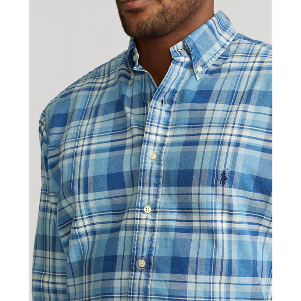 Blue/White Plaid Oxford Shirt Big & Tall 6