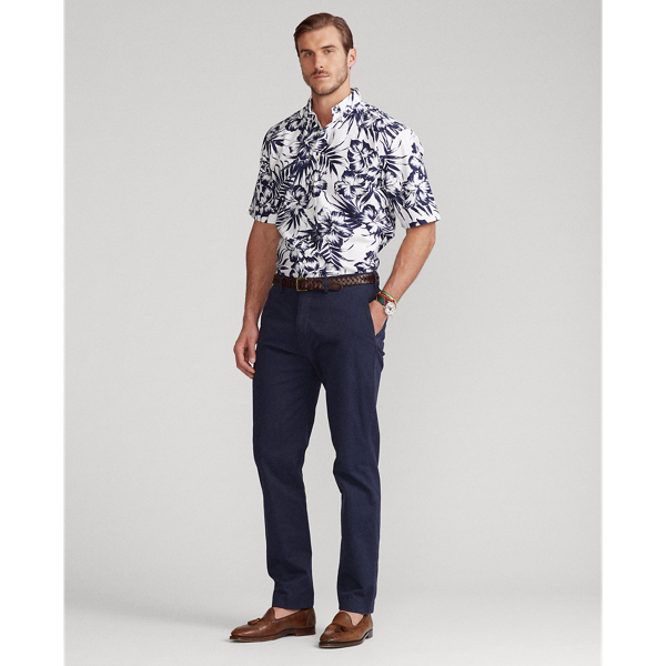 Monotone Hibiscus Floral-Print Oxford Shirt Big & Tall 3