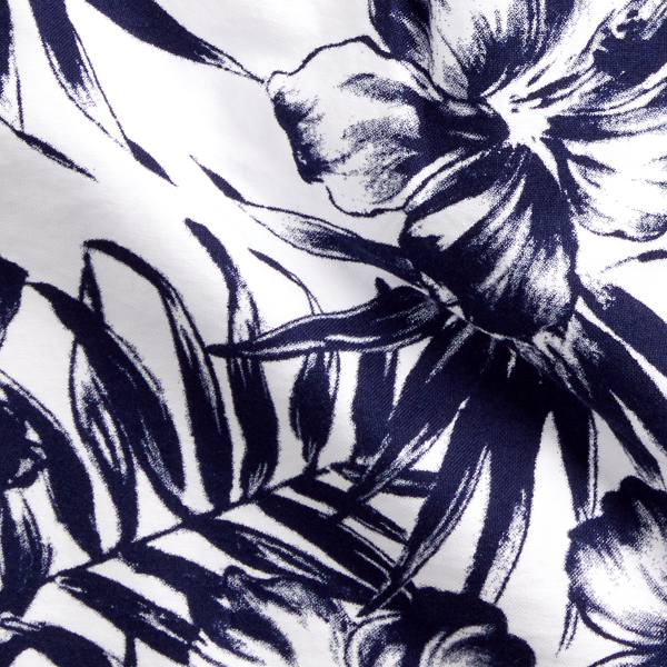 Monotone Hibiscus Floral-Print Oxford Shirt Big & Tall 6