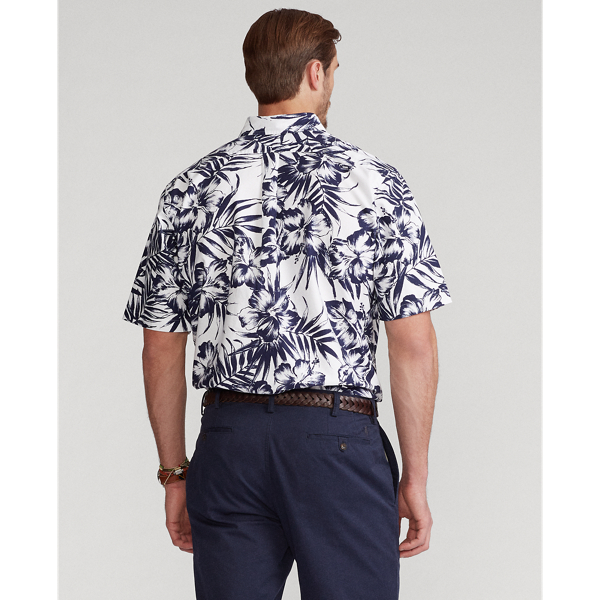 Monotone Hibiscus Floral-Print Oxford Shirt Big & Tall 4